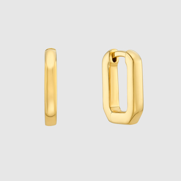 Auree x @theeditbutton Gold Rectangular Hoops-Auree Jewellery