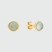 Earrings Aurora Aqua Chalcedony & Gold Vermeil Stud Earrings