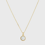 Aurora Mother of Pearl & Gold Vermeil Necklace-Auree Jewellery