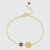 Bali  9ct Gold Amethyst February Birthstone Bracelet-Auree Jewellery