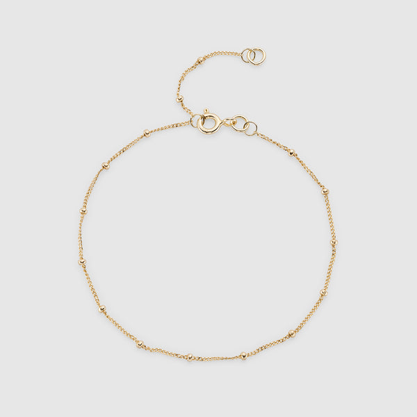 Barbican 9ct Yellow Gold Beaded Bracelet-Auree Jewellery