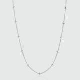 Barbican Sterling Silver 22" Beaded Chain