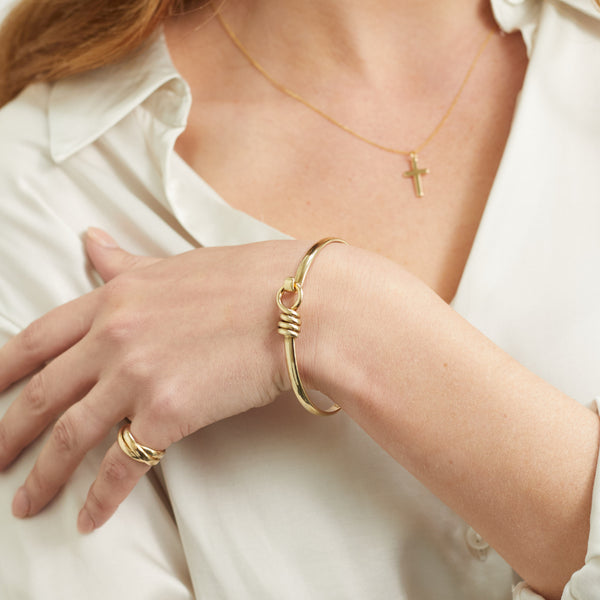 Bracelets & Bangles - Bayswater Gold Vermeil Rope Bangle