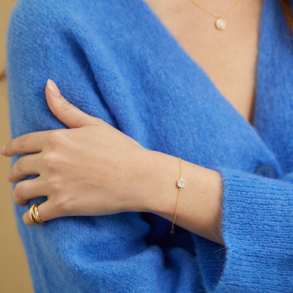 Brooklyn Moonstone & Gold Vermeil Bracelet-Auree Jewellery