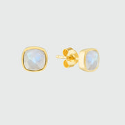 Brooklyn Moonstone & Gold Vermeil Stud Earrings-Auree Jewellery