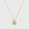 California Cushion Blue Topaz Necklace-Auree Jewellery