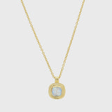 California Cushion Moonstone Necklace-Auree Jewellery