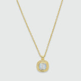 California Cushion Moonstone Necklace