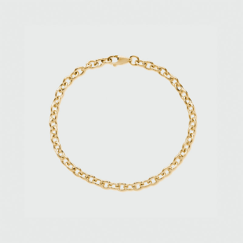 Cathcart 18ct Gold Vermeil Oval Belcher Bracelet