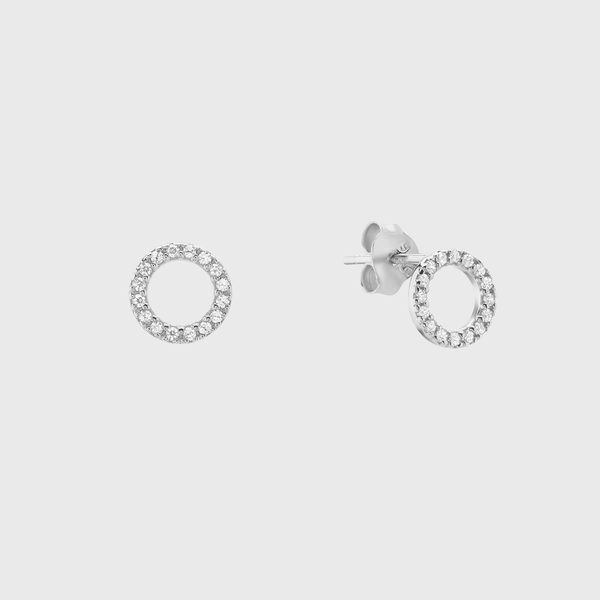Earrings - Chora Sterling Silver & Cubic Zirconia Earrings