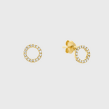 Chora Yellow Gold & Cubic Zirconia Earrings