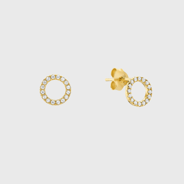 Earrings - Chora Yellow Gold & Cubic Zirconia Earrings