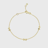 Deia Gold Vermeil Triple Kiss Bracelet