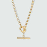 Fernshaw 18ct Gold Vermeil T-Bar Belcher Link Necklace