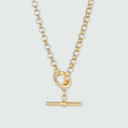 Fernshaw 18ct Gold Vermeil T-Bar Belcher Link Necklace