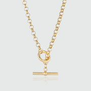 Fernshaw 18ct Gold Vermeil T-Bar Belcher Link Necklace