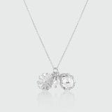 Gaia Silver Oyster Shell and Pearl Necklace