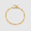 Astell Rectangular Link Gold T-Bar Bracelet