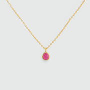 Mini Manhattan Ruby & Gold Vermeil Necklace
