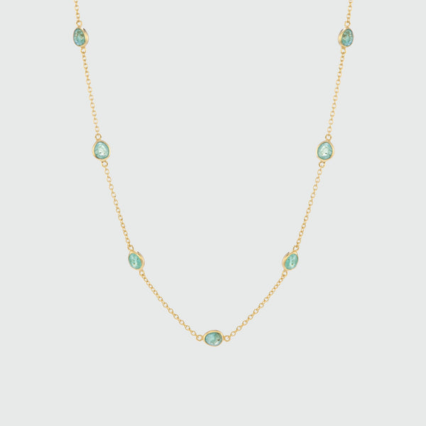 Hampton Multi Emerald & Gold Vermeil Necklace