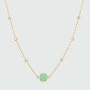 Iseo Green Chalcedony & Gold Vermeil Necklace