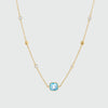 Iseo Blue Topaz Gemstone & Gold Vermeil Necklace