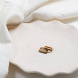 Auree x @theeditbutton Gold & Black Cubic Zirconia Rectangular Hoops