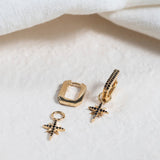 Auree x @theeditbutton Gold and Black Cubic Zirconia Star Drops Lifestyle Image