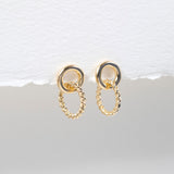 Kelso Alhambra Chunky Twisted Gold Vermeil Earrings