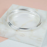 Knightsbridge Silver Double Russian Wedding Bangle