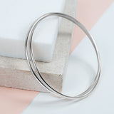 Knightsbridge Silver Double Russian Wedding Bangle