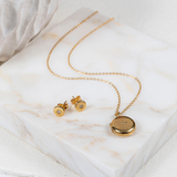 Langton Gold Vermeil Diamond Locket Necklace