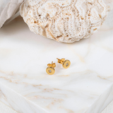 Langton Gold Vermeil and Diamond Stud Earrings-Auree Jewellery