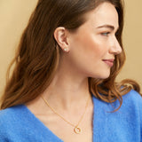 Lulea Moonstone Gold Vermeil Large Stud Earrings