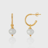 Manhattan 9ct Solid Gold Pearl Drop Earrings