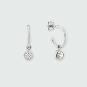 Verona Silver Cubic Zirconia Interchangeable Drop Earrings