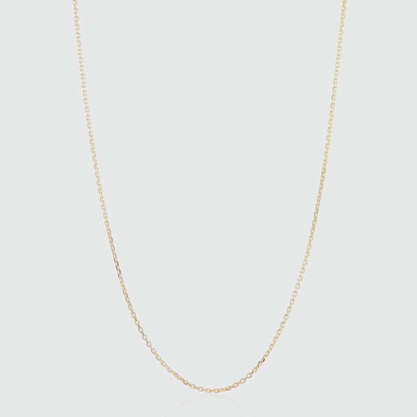 Westminster 16" 9ct Yellow Gold Fine Oval Link Chain