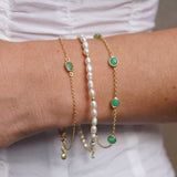 Mini Manhattan Emerald Gold Vermeil Gemstone Bracelet