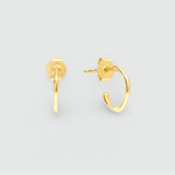 Mini Manhattan Gold Vermeil Hoop Earrings