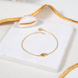 Moka Gold Vermeil Single Shell Bracelet-Auree Jewellery