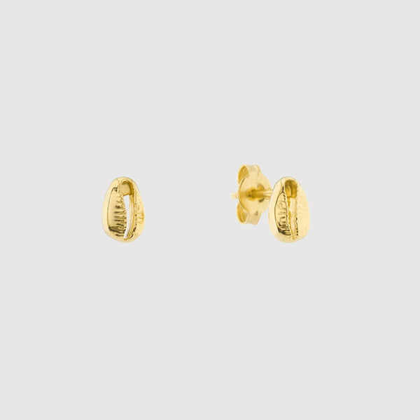 Earrings - Moka Shell Gold Vermeil Stud Earrings