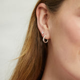 Alhambra Micro Twisted Sterling Silver Hoop Earrings