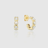 Ortigia Freshwater Pearl & Gold Vermeil Mini Hoop Earrings