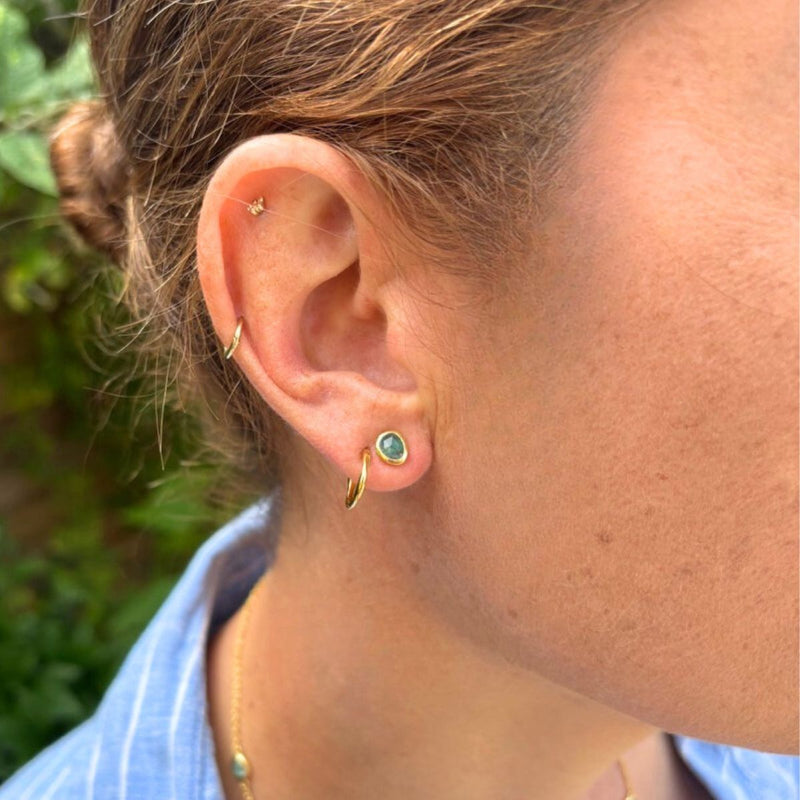 Hampton Emerald & Gold Vermeil Gemstone Stud Earrings