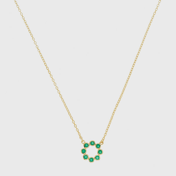 Ortigia Mini Chrysoprase & Gold Vermeil Necklace-Auree Jewellery