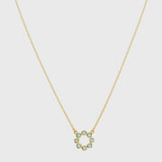 Ortigia Mini Aqua Chalcedony & Gold Vermeil Necklace