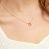 Ortigia Mini Fuchsia Pink Chalcedony & Gold Vermeil Necklace-Auree Jewellery