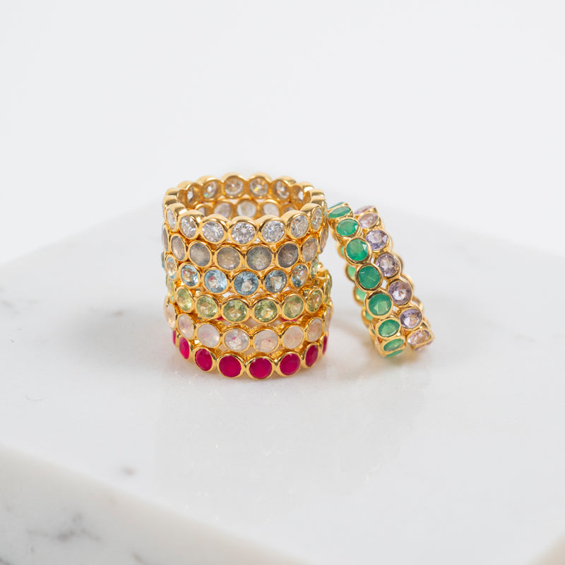 Ortigia Blue Topaz Gold Vermeil Ring
