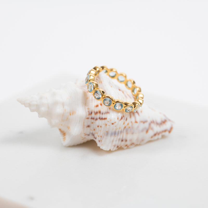 Ortigia Blue Topaz Gold Vermeil Ring