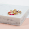 Ortigia Fuschia Pink Chalcedony Gold Vermeil Ring